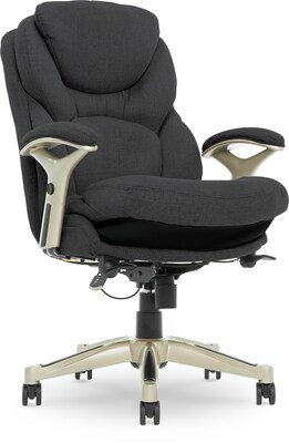 Serta Works Ergonomic Fabric Swivel Executive Chair with Back in Motion Technology, Dark Gray (44186E)