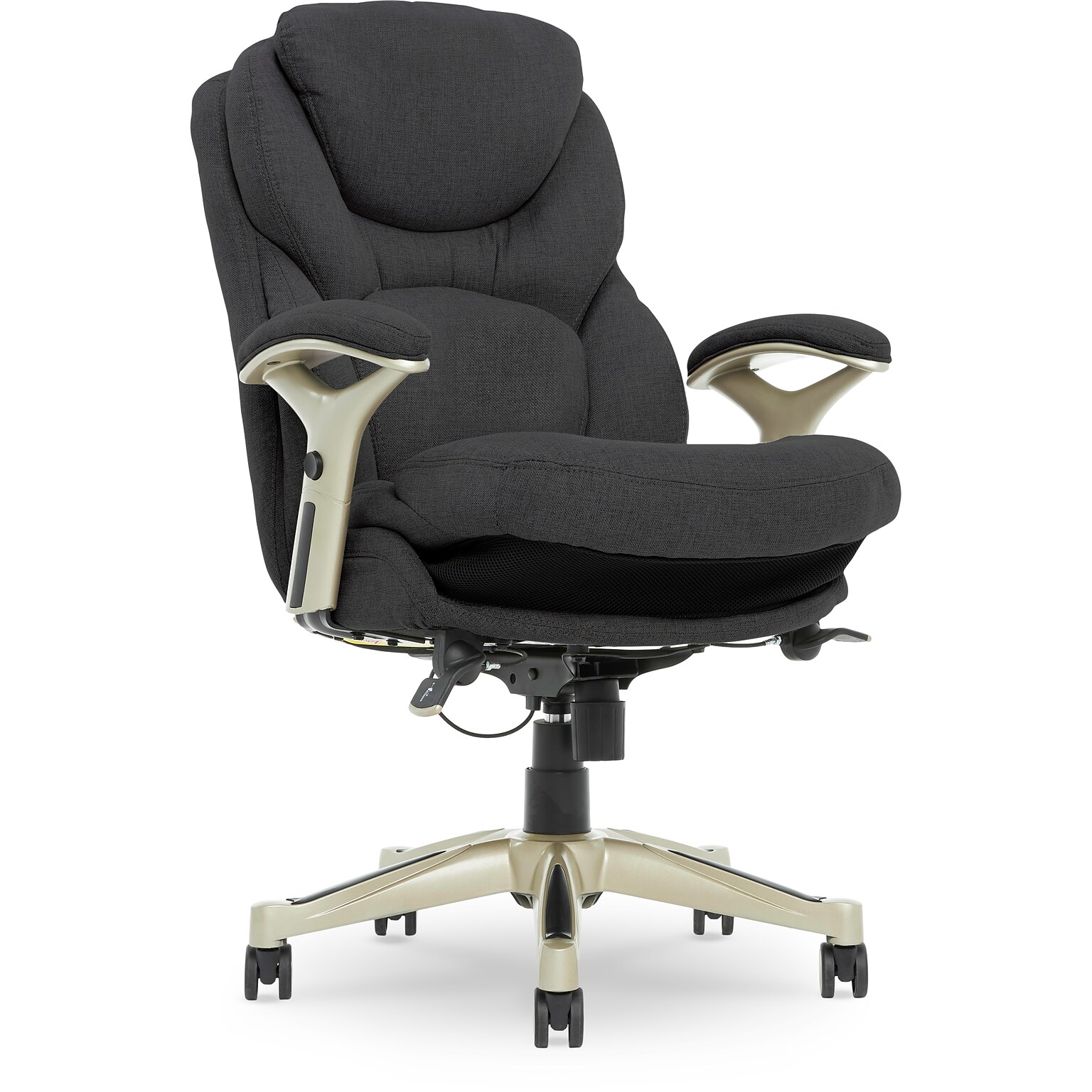 Serta Works Ergonomic Fabric Swivel Executive Chair with Back in Motion Technology, Dark Gray (44186E)