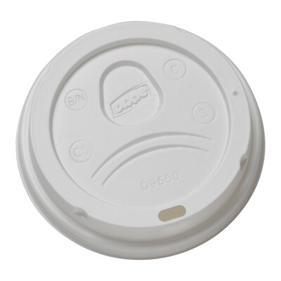 Dixie Dome Plastic Hot Cup Lid, 20-24 oz., Black, 1000/Carton (D9550B)