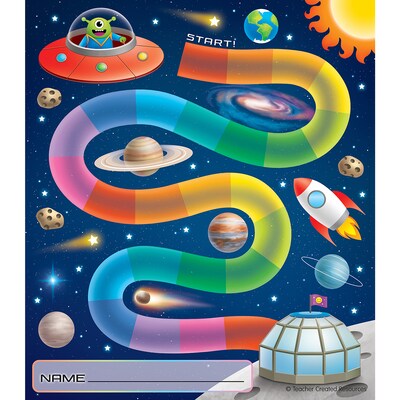 Teacher Created Resources Out of this World Reward Trackers with Stickers, 5.25" x 6", Multicolored, 3 Packs/Bundle (TCR6866-3)