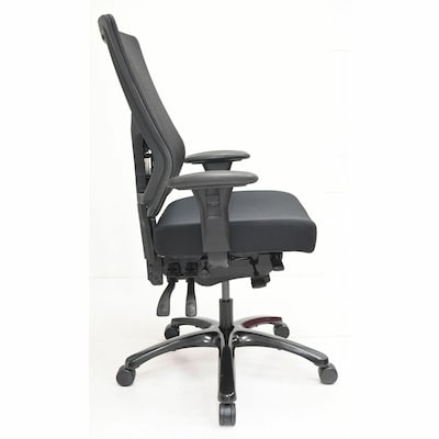 Lorell Big & Tall Mesh High-Back Chair, 400 lb. Capacity, Black (LLR62010)