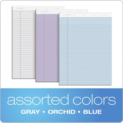 TOPS Prism Notepad, 8.5 x 11.75, Wide Ruled, Assorted, 50 Sheets/Pad, 6 Pads/Pack (TOP63116)