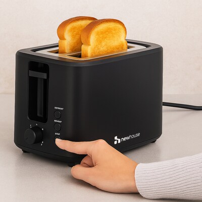 Newhouse 2-Slice Toaster, Black (NHT-001-BLK)