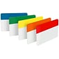 Post-it Tabs, 2" Wide, Solid, Assorted Colors, 30 Tabs/Pack (686-ROYGB)