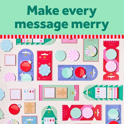 Post-it Snowflake Sticky Note, 2" x 2", Jingle Notes Collection, 50 Sheet/Pad (HOL25-JN-SF)