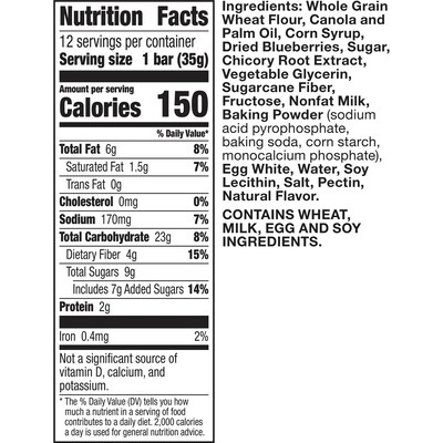 Nature Valley Blueberry Soft-Baked Muffin Bar, 1.24 oz., 12/Box (20668000)