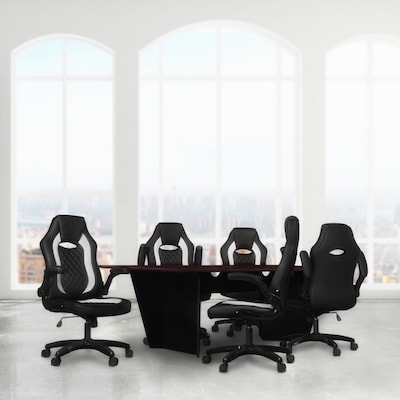 Regency Array 96W x 48D Conference Table with Grommet, Mahogany/Black (ACT9648MHBK)