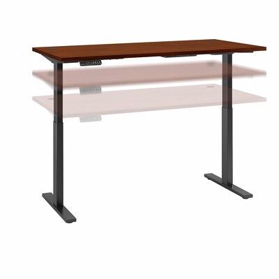 Bush Business Furniture Move 60 Series 72"W Electric Height Adjustable Standing Desk, Hansen Cherry (M6S7230HCBK)