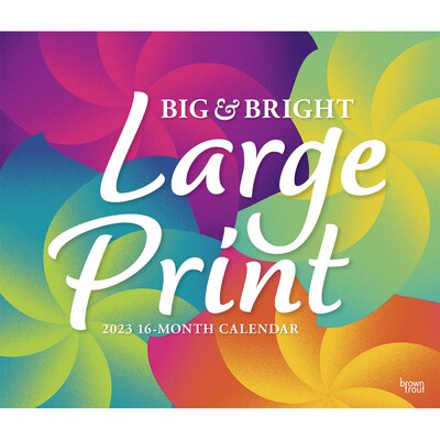 2023 BrownTrout Big & Bright Large Print 14 x 24 Monthly Wall Calendar, (9781975456344)