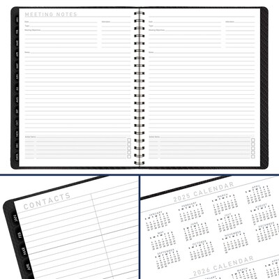 2026 AT-A-GLANCE Contemporary 8.25" x 11" Weekly & Monthly Planner, Faux Leather Cover, Charcoal (70-950X-45-26)
