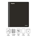 Staples Premium 3-Subject Notebook, 8.5 x 11, College Ruled, 150 Sheets, Black (ST58329)