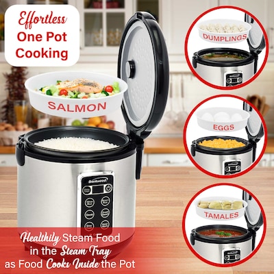 Brentwood 4 Quart Slow Cooker, Stainless Steel/Black (RC-5116DS)
