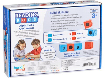 hand2mind Reading Rods Alphabet & CVC Words (95393)