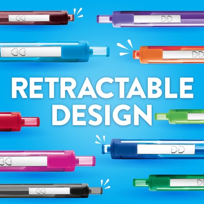 Paper Mate InkJoy 300RT Retractable Ballpoint Pens, Medium Point, 1.0mm, Assorted Ink, 8/Pack (1781564/1945921)