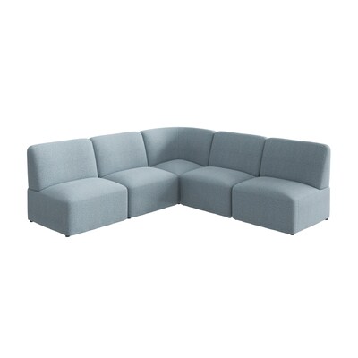 Bush Business Furniture Assemble Modular 5 Seater L Shaped Sectional, Mist Fabric (ASM004MSF)