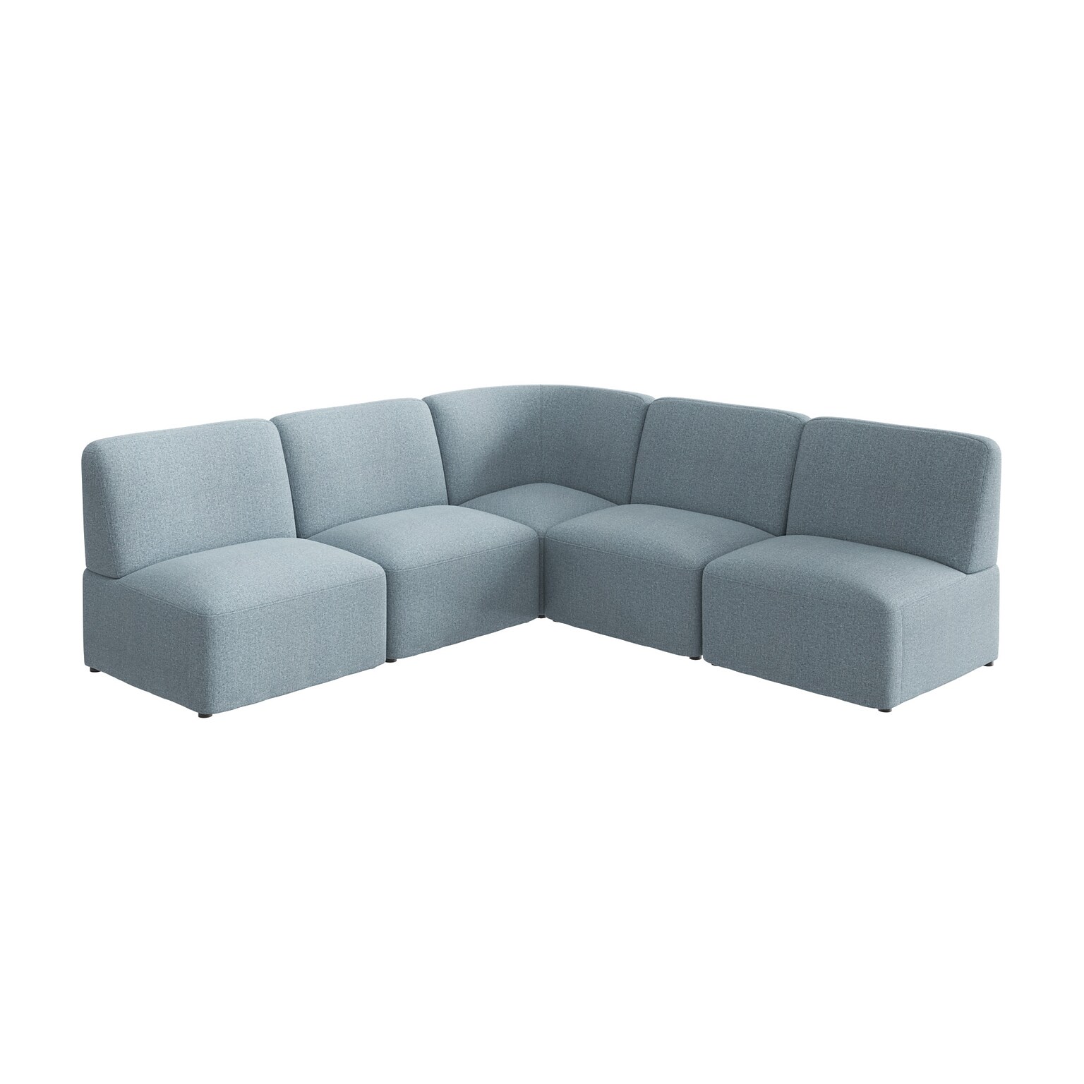 Bush Business Furniture Assemble Modular 5 Seater L Shaped Sectional, Mist Fabric (ASM004MSF)