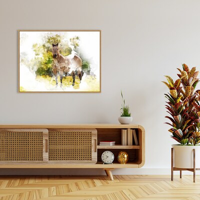 Amanti Art Stallion II by Chamira Young Framed Canvas Wall Art Print, 42 x 32 (A42677748000)