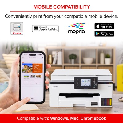 Canon MAXIFY GX1020 Wireless Color Inkjet Printer, All-In-One Supertank, Print, Scan, Copy (GX1020)