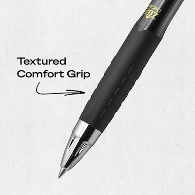 uniball 207 Retractable Gel Pens, Micro Point, Black Ink, 4/Pack (61270)