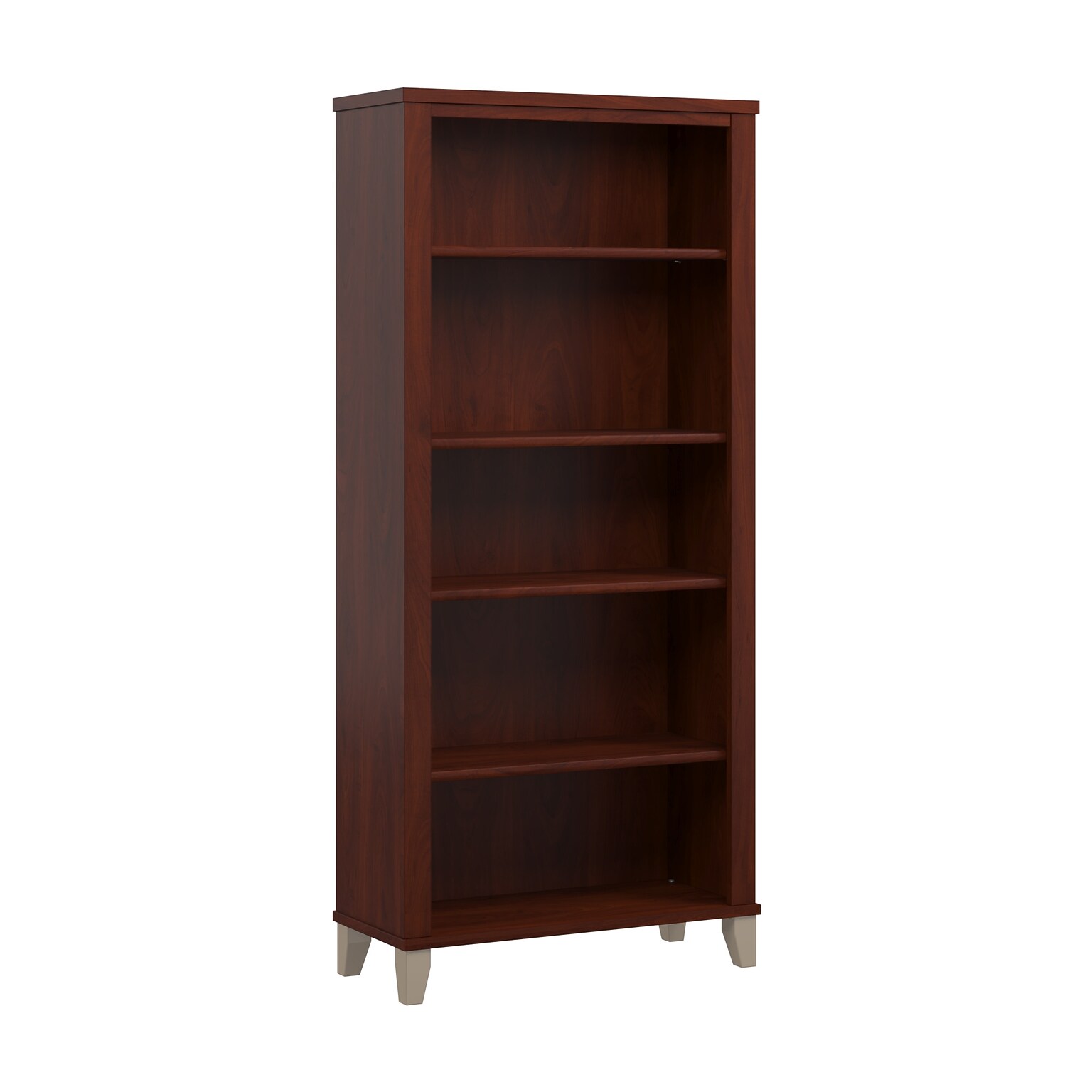 Bush Furniture Somerset 65 5-Shelf Bookcase with Adjustable Shelves, Hansen Cherry Laminate (WC81765)
