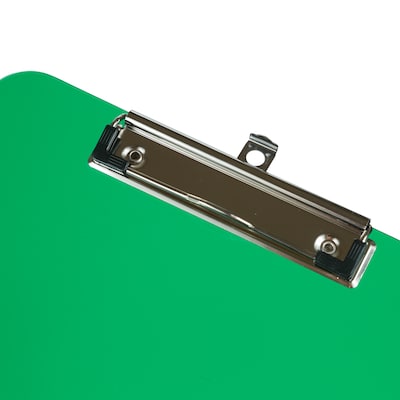 JAM Paper Plastic Clipboard, Letter Size, Green, 12/Pack (340926880AZ)