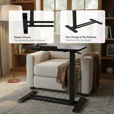 FlexiSpot H7 Pro Adjustable Side Table, 27.6" x 15.8", Black (H7B-PRO-2816)