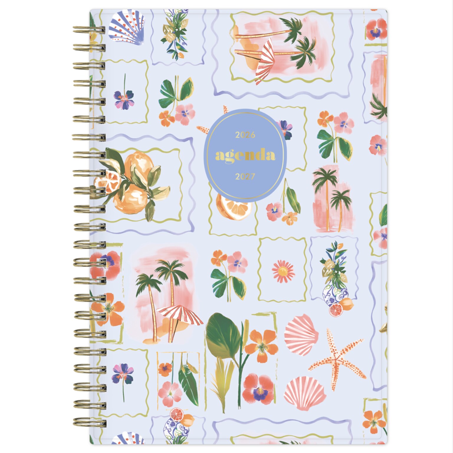 2026-2027 Blue Sky Sincerely Jules Mahana Blue 5 x 8 Academic Year Weekly & Monthly Planner, Plastic Cover (161391)