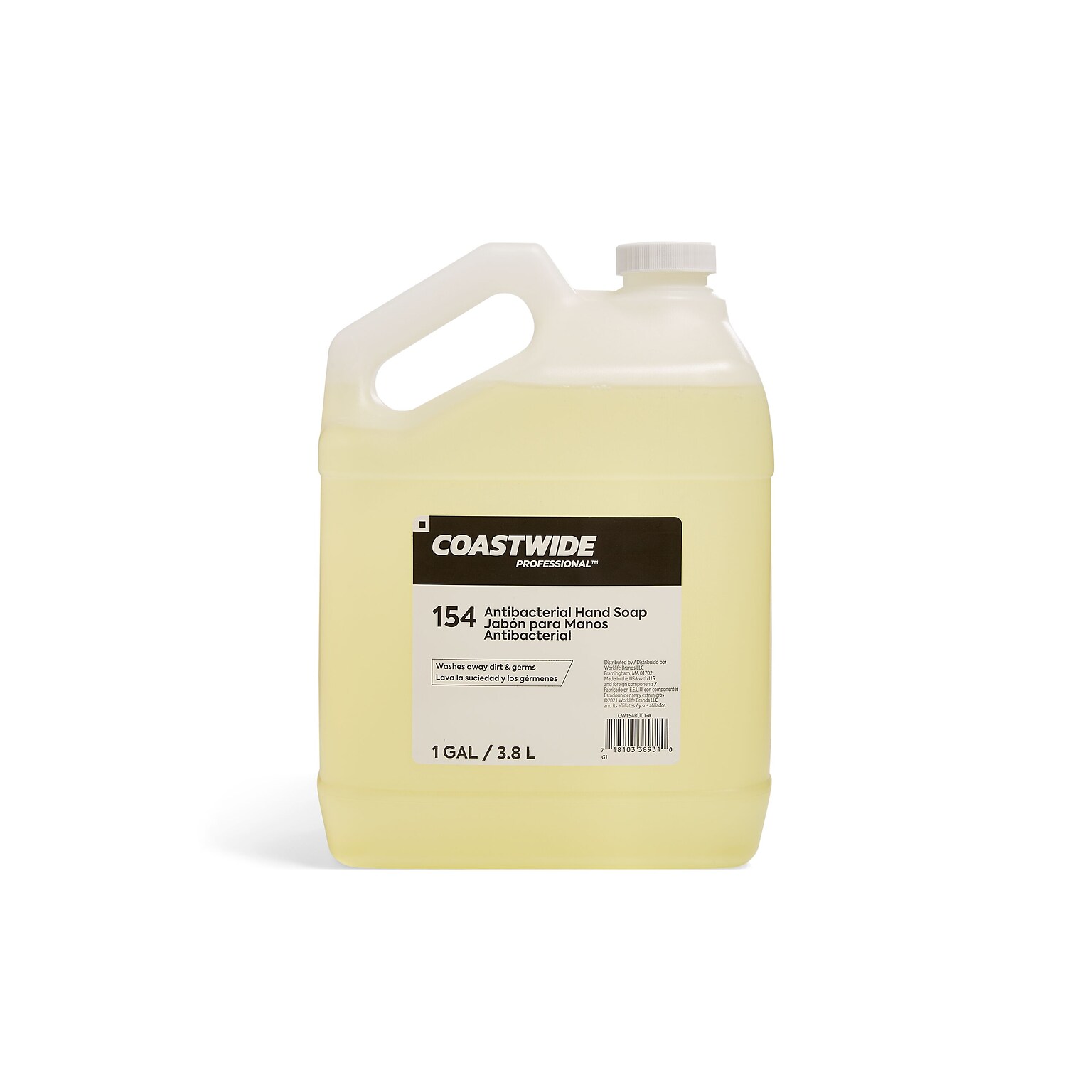 Coastwide Professional Antibacterial Liquid Hand Soap Refill, 1 Gal., 4/Carton (CW153RU01-ACT)