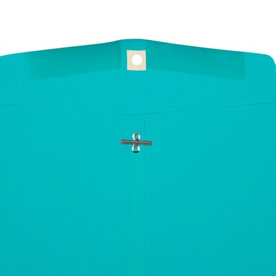 JAM Paper Clasp & Moistenable Glue Catalog Envelope 10" x 13", Sea Blue, 25/Pack (900766073A)