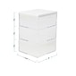Martha Stewart Brody Plastic Storage Organizer Bin with White Engineered Wood Lid, Clear, 3/Set (BEPB45173WDCLWH)
