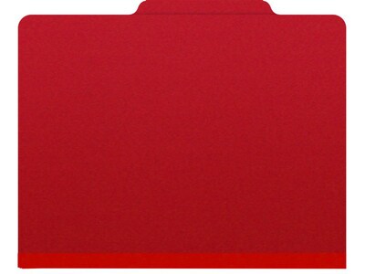 Medical Arts Press Pressboard Classification Folder, 1 Divider, 2 Expansion, Letter Size, Deep Red, 10/Box (DV-T42-14-3DRD)