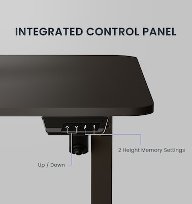 FlexiSpot EC2 40"W Electric Rectangular Adjustable Standing Desk, Black (EC2B-4024B)