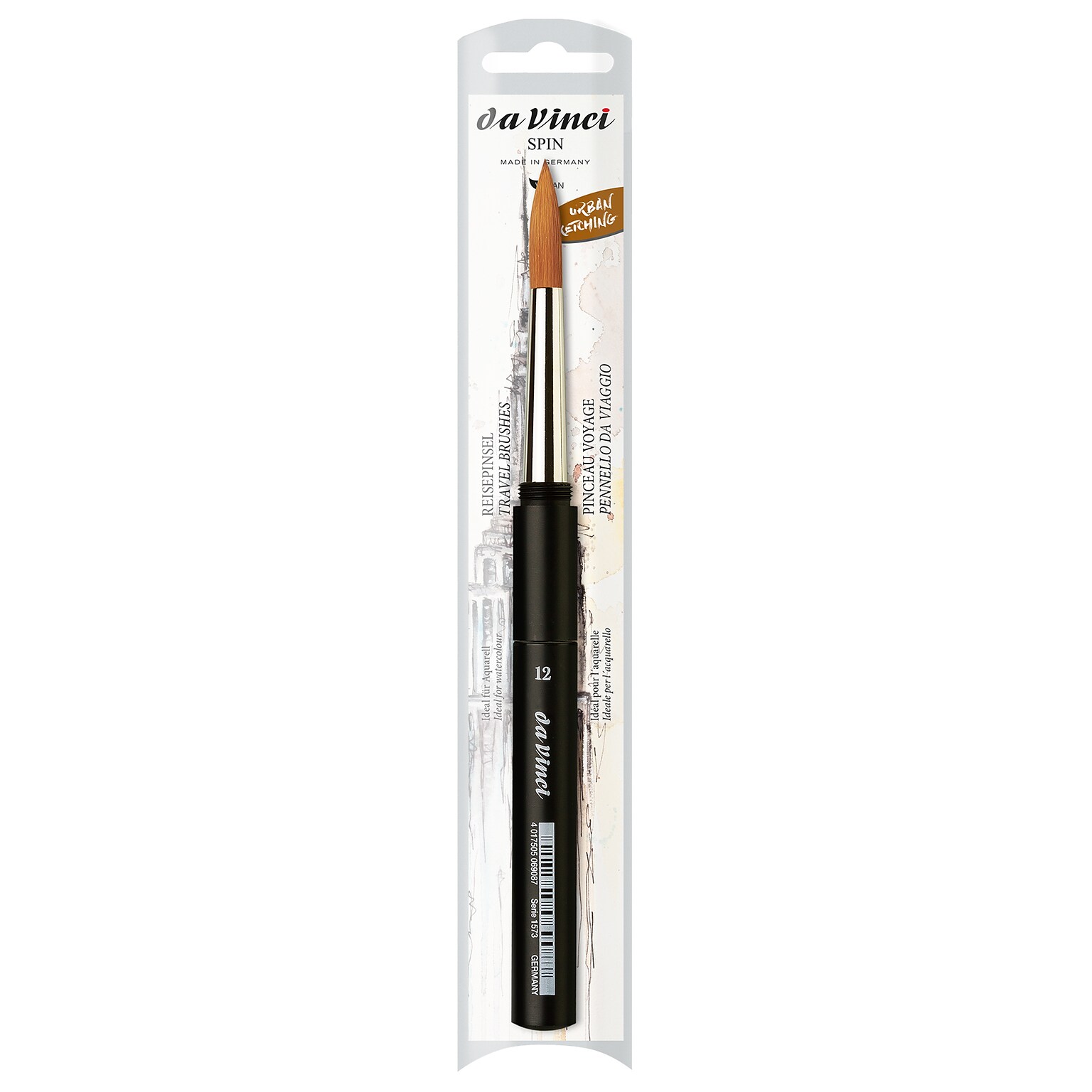 da Vinci COSMOTOP-SPIN Watercolor Synthetic Bristle Round Brush (DVXVA157312)