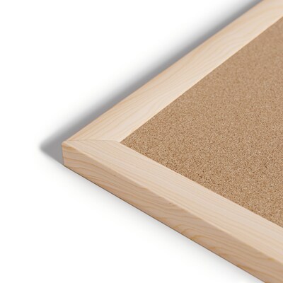U Brands Cork Bulletin Board, Wood Style Frame, 6' x 4' (2872U00-01)
