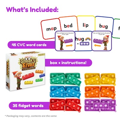 The Fidget Game Sneaky Elves CVC Reading Game (FDGSNEAKYELVE)