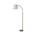 Simplee Adesso Jace 64 Antique Brass Floor Lamp with Off-White Drum Shade (SL1145-21)