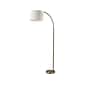 Simplee Adesso Jace 64" Antique Brass Floor Lamp with Off-White Drum Shade (SL1145-21)