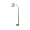 Simplee Adesso Jace 64 Antique Brass Floor Lamp with Off-White Drum Shade (SL1145-21)