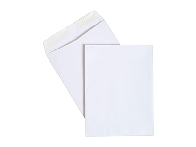 Staples 9 x 12 Gummed Catalog Envelopes, White Wove, Strong Adhesive Flap, Durable Mailing Envelopes, 250/Box