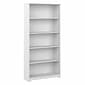 Bush Furniture Cabot 66"H 5-Shelf Bookcase with Adjustable Shelves, White (WC31966)