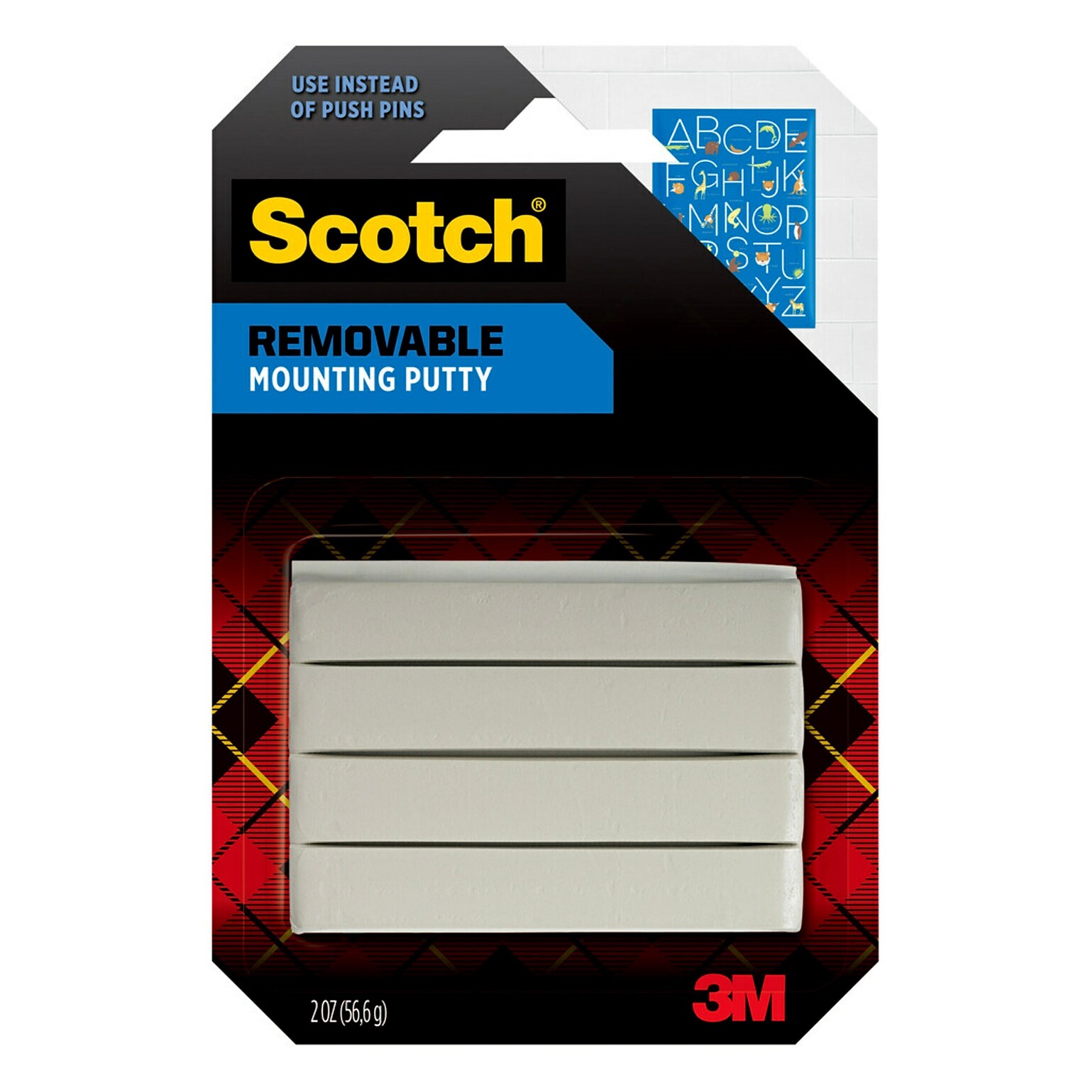 Scotch Removable Mounting Putty, 2 oz., White (860)