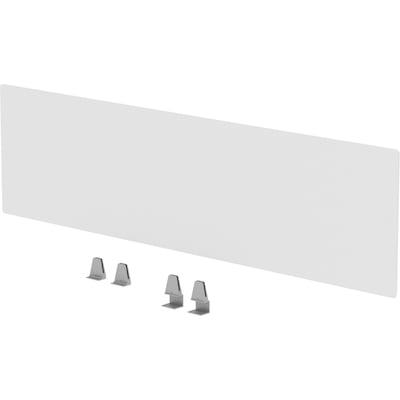 Lorell Relevance Acrylic Clamp Mount Desktop Privacy Panel, 15.7"H x 59"W, Clear (LLR16221)