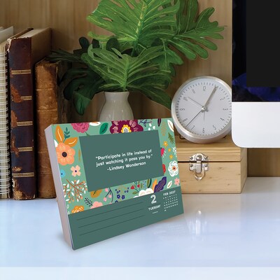 2027 Willow Creek 365 Days of Positivity 6.2" x 5.4" Daily Day-to-Day Calendar, Assorted Colors (63170)
