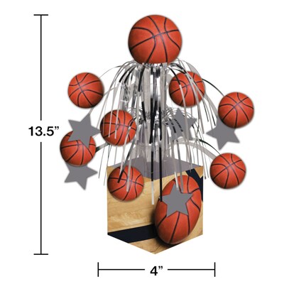 Creative Converting Basketball Centerpiece, 3/Pack (DTC267964CNTR)