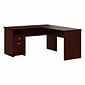 Bush Furniture Cabot 60"W L Shaped Computer Desk with Drawers, Harvest Cherry (CAB044HVC)