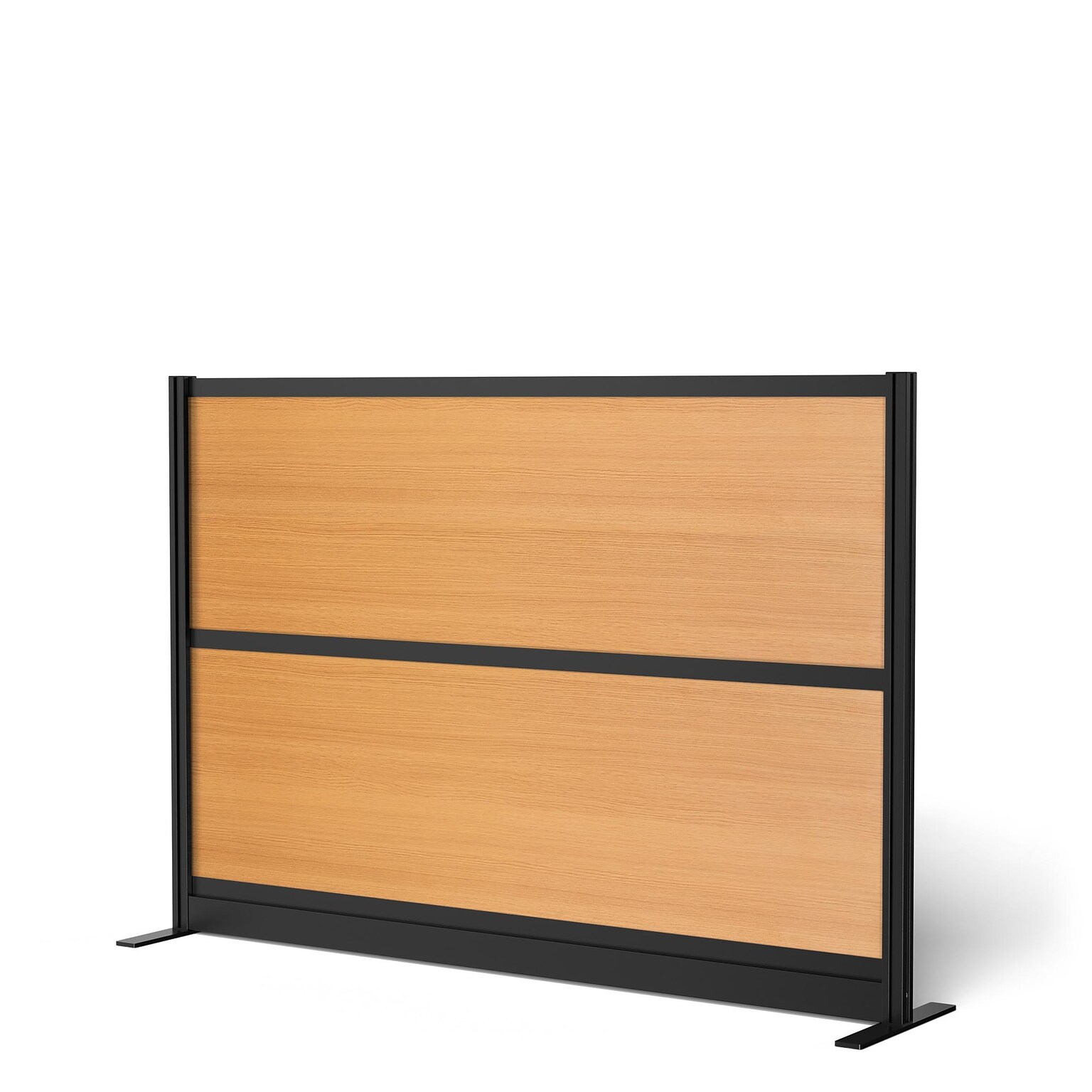 Luxor Beechwood 2-Panel Room Divider, 48H x 70W, Beech Grain (PPWL013)