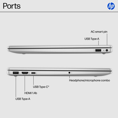 HP 15.6" FHD Laptop, CoPilot, Intel Core i7-1355U, 16GB RAM, 512GB SSD, Backlit Keyboard, +9.75 hours battery, Windows 11