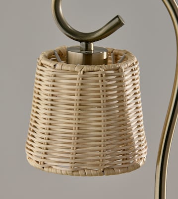 Simplee Adesso Perry Candlewarmer 14.5" Halogen Table Lamp, Antique Brass (SL1194-12)