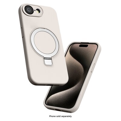 SaharaCase Venture Series Silicone Phone Case for iPhone 16e, Shock Absorbing, Fossil White (CP00815)
