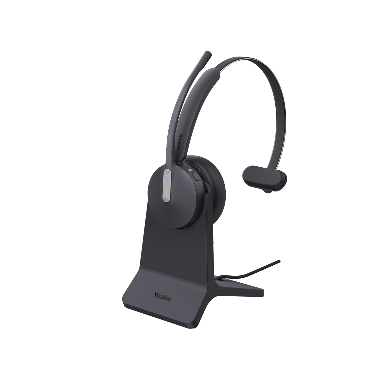Yealink BH70 Wireless Noise Canceling Bluetooth Mono Headset, Teams Certified (With Stand)